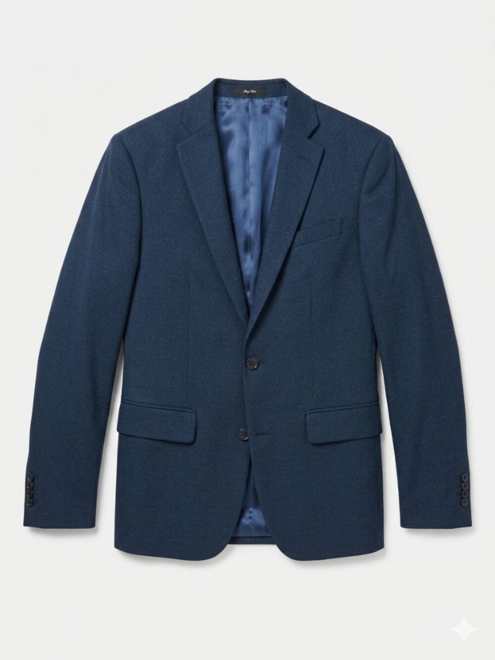 MANGO Navy Suit Jacket Blazer & Trouser Set Slim-fit